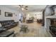 Open concept living space showcasing a large living room with views into the kitchen and dining space at 742 W Agrarian Hills Dr, San Tan Valley, AZ 85143