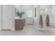Bright bathroom with walk in shower, stylish vanity with a marble countertop and decorative touches at 2316 N 81St St, Scottsdale, AZ 85257