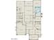 Detailed floor plan showcasing the layout of the owner's suite, bathroom, kitchen, and living spaces at 24819 N 169Th Dr, Surprise, AZ 85387