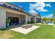 Serene backyard with a fire pit, covered patio, and in-ground pool, designed for ultimate relaxation and enjoyment at 2630 E Lovebird Ln, Gilbert, AZ 85297