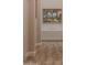 Close up on the tub with clean, modern fixtures and wood-look floors, next to the painting at 2630 E Lovebird Ln, Gilbert, AZ 85297