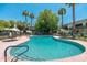 A stunning community pool with ample seating and palm trees provides a resort-like experience at 330 W Maryland Ave # 207, Phoenix, AZ 85013