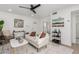 Stylishly decorated living room with an open floor plan and modern design at 515 S Saguaro Way, Mesa, AZ 85208