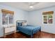 Cozy bedroom featuring hardwood floors, windows with shades, and minimalist decor at 522 W Cambridge Ave, Phoenix, AZ 85003