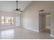 Bright living room with tile flooring and a vaulted ceiling at 719 W Pampa Ave, Mesa, AZ 85210