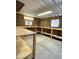 Workshop features a work bench with storage, exposed framing, and lighting fixtures at 8840 E Sunland Ave # 142, Mesa, AZ 85208