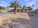 Backyard view with pool, desert landscaping, rock covering, and a palm tree feature at 1105 W Anderson Dr, Phoenix, AZ 85023