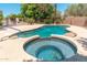 Inviting pool and spa area with clear blue water, perfect for relaxation and outdoor fun at 13034 W Krall Ct, Glendale, AZ 85307