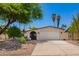 Charming single-story home with a two-car garage, desert landscaping, and mature trees offering curb appeal at 1743 W Acoma Dr, Phoenix, AZ 85023