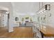 Spacious living area with hardwood floors, a fireplace, and ample seating at 2258 N Gentry --, Mesa, AZ 85213