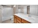Clean bathroom with a vanity, shower, and large mirror that gives the room a spacious feel at 2727 N Price Rd # 6, Chandler, AZ 85224