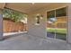 Covered patio featuring stucco walls and gravel landscaping provides a cozy retreat at 3376 E Lafayette Ave, Gilbert, AZ 85298