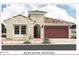 Charming Spanish-style home featuring a red tile roof and a two-car garage at 36860 W Santa Maria St St, Maricopa, AZ 85138