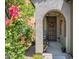 Welcoming front porch with decorative plants, seating, and charming decor at 3766 E Ringtail Way, Phoenix, AZ 85050