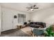 Cozy living room features a neutral palette with modern furnishings and plenty of natural light at 461 W Holmes Ave # 350, Mesa, AZ 85210
