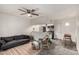 Open concept living space with views of the kitchen and dining area at 461 W Holmes Ave # 350, Mesa, AZ 85210