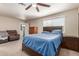 Bedroom includes neutral carpet, ceiling fan, a nice window and ample space at 538 E Estevan Ave, Apache Junction, AZ 85119