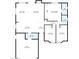 Detailed floor plan showcasing the layout of the home, including bedrooms, bathrooms, kitchen, and living spaces at 6201 E Waltann Ln, Scottsdale, AZ 85254