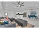 Spacious living area with a seamless flow between the kitchen, dining, and living areas, perfect for modern living at 6201 E Waltann Ln, Scottsdale, AZ 85254