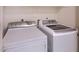 Laundry area with a white side-by-side washer and dryer set at 11333 N 92Nd St # 1118, Scottsdale, AZ 85260