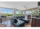 Comfortable living room features a fireplace, large windows offering an abundance of natural light and scenic views at 120 E Rio Salado E Pkwy # 102, Tempe, AZ 85281
