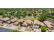Aerial view of homes featuring well-manicured lawns and mature trees in a Gathering-friendly neighborhood at 1282 N Banning St, Gilbert, AZ 85234