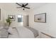 Relaxing bedroom with a contemporary decor, art pieces, and lots of natural light at 1338 E Granada Rd, Phoenix, AZ 85006