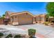 Home exterior showcasing a well-maintained driveway, desert landscaping, and a two-car garage at 1865 E Locust Pl, Chandler, AZ 85286