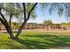 Community playground surrounded by shade trees with swing sets and benches for relaxation at 3917 E Patrick Ln, Phoenix, AZ 85050