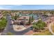 Aerial view of the community clubhouse, showcasing amenities, parking, and surrounding residential area at 11360 E Keats Ave # 20, Mesa, AZ 85209