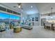 Open-concept living room with tile floors, modern furnishings, and access to the backyard at 13162 W Golden Puma Trl, Peoria, AZ 85383