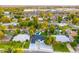 Aerial view of home showcasing the lush backyard, pool, mature trees, and neighborhood amenities at 1535 W Berridge Ln, Phoenix, AZ 85015