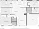Detailed floor plan showing layout of bedrooms, kitchen, living room, and primary bedroom with walk-in closet at 1561 N Sterling St, Mesa, AZ 85207