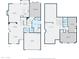 Detailed floor plan showcasing the layout of this two-story home including dimensions of the kitchen, bedrooms, and living spaces at 17204 E Kensington Pl, Fountain Hills, AZ 85268