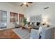 Inviting living room featuring comfortable seating, stylish decor, and an abundance of natural light at 1807 W Canary Way, Chandler, AZ 85286