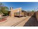 Backyard featuring a wooden deck and privacy wall at 1953 E Presidio Rd, Phoenix, AZ 85022