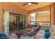Charming covered patio provides a perfect spot for outdoor relaxation and entertaining at 19700 N 76Th St # 1040, Scottsdale, AZ 85255