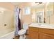 Well-maintained bathroom features a shower/tub combo, providing convenience and functionality at 1991 S Bahama Dr, Gilbert, AZ 85295
