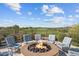 Cozy outdoor fire pit with comfortable seating and scenic golf course views, perfect for gatherings at 31210 N 122Nd Ln, Peoria, AZ 85383