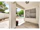Covered patio with a glimpse of the inviting backyard, perfect for outdoor relaxation and dining at 3389 W Barcelona Dr, Chandler, AZ 85226