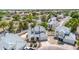 Aerial view of a beautifully landscaped single-Gathering home featuring a well-manicured front yard at 3389 W Barcelona Dr, Chandler, AZ 85226
