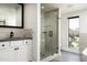 Stylish bathroom with vanity, glass shower, and modern fixtures at 4434 E Camelback Rd # 132, Phoenix, AZ 85018
