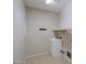 Functional laundry room features a utility sink and plenty of wall space at 45113 W Buckhorn Trl, Maricopa, AZ 85139
