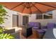 Cozy patio area, with comfortable seating and shade, for ultimate outdoor relaxation at 4918 N 74Th St, Scottsdale, AZ 85251