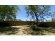 Backyard area showcasing a spacious lawn with privacy provided by mature trees at 5374 N Ormondo Way, Litchfield Park, AZ 85340