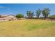 Expansive, well-maintained lawn area with desert landscaping and mature trees, perfect for outdoor activities and relaxing at 7345 E Forge Ave, Mesa, AZ 85208