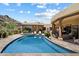 Beautiful pool and patio area is ideal for entertaining or relaxing with a private backyard at 7731 E Soaring Eagle Way, Scottsdale, AZ 85266