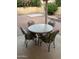 Outdoor dining set on a covered patio, ideal for enjoying meals in the backyard at 8355 E Via De Encanto --, Scottsdale, AZ 85258