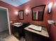 Bathroom featuring double sinks with granite countertops and unique sinks at 8355 E Via De Encanto --, Scottsdale, AZ 85258