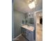 Bathroom vanity with modern sink, mirror, and lighting at 8355 E Via De Encanto --, Scottsdale, AZ 85258
